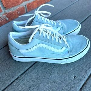 EUC Vans in baby blue.